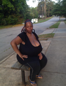 Ebony woman with giant tits